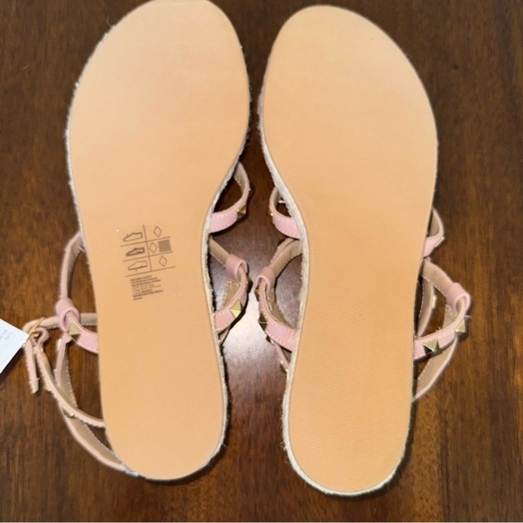 H&M Pink Studded Espadrilles Strappy Sandals Size 10 NWT - Picture 6 of 6